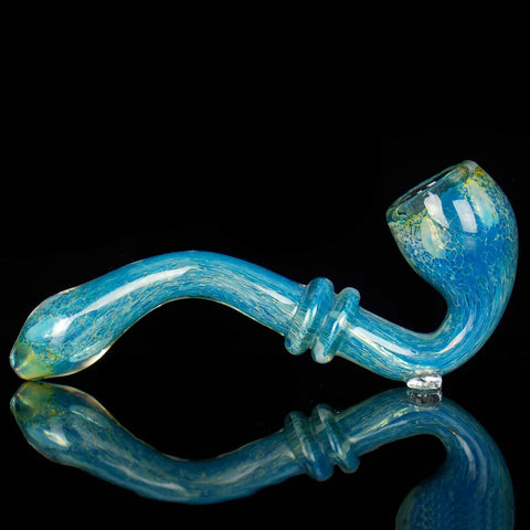 Triple Aqua Blue Inside Out Glass Smoking Pipe – VisceralAntagonisM