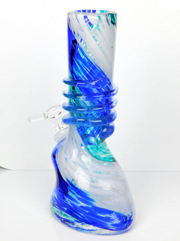 Triple Aqua Blue Inside Out Glass Smoking Pipe – VisceralAntagonisM