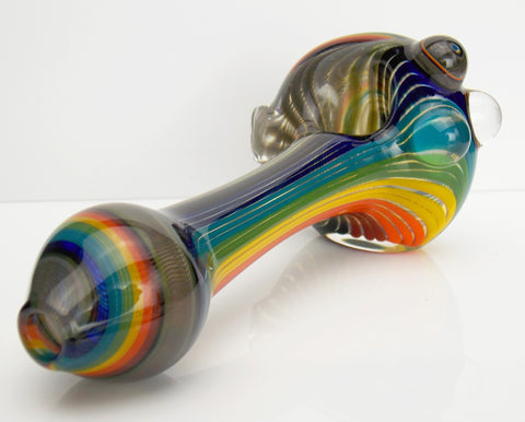 Golden Teardrop Swirl Glass Pipe - Glass PIpes