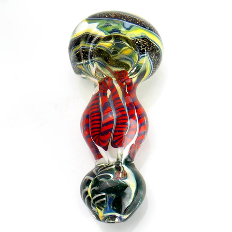 Dichroic Shroom Marble Glass Bubbler Smoking Pipe – VisceralAntagonisM