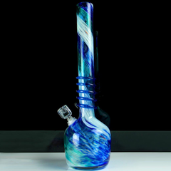 Triple Aqua Blue Inside Out Glass Smoking Pipe – VisceralAntagonisM