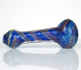 Aurora Australis Blue Fumed Frit Pipe