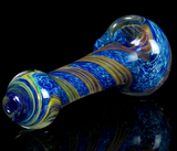 Aurora Australis Blue Fumed Frit Pipe