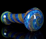 Aurora Australis Blue Fumed Frit Pipe