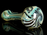 black and white dichroic glass pipe