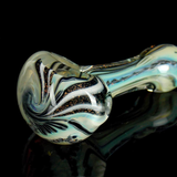 black and white dichroic glass pipe