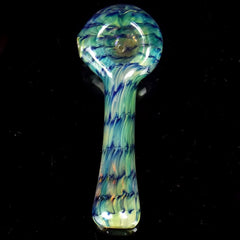 Blue Coil Pot Gold Fume Glass Smoking Pipe – VisceralAntagonisM