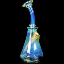 4 Glass Pipe Dry Unobtainium Swirl on GREEN by RG Glass - Witch DR