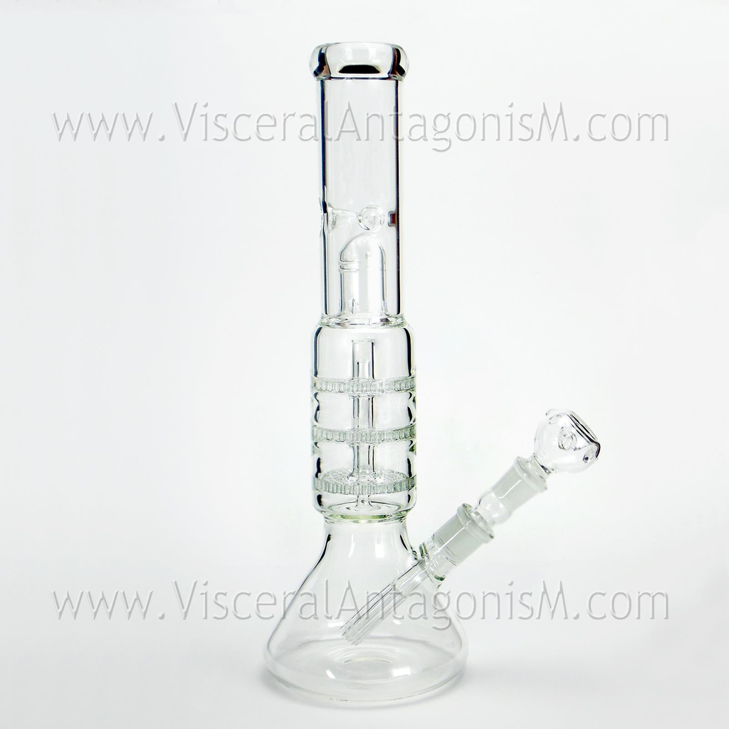 21 Inch Tree Per with Splash Guard Glass Bong Water Pipe -SmokeDay