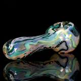 heady glass color changing jade green dichro dichroic spoon smoking pipe