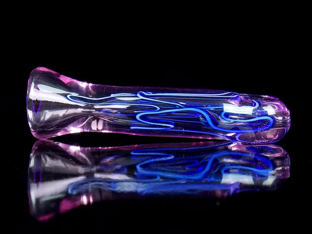 Pink and Electric Blue Chillum – VisceralAntagonisM