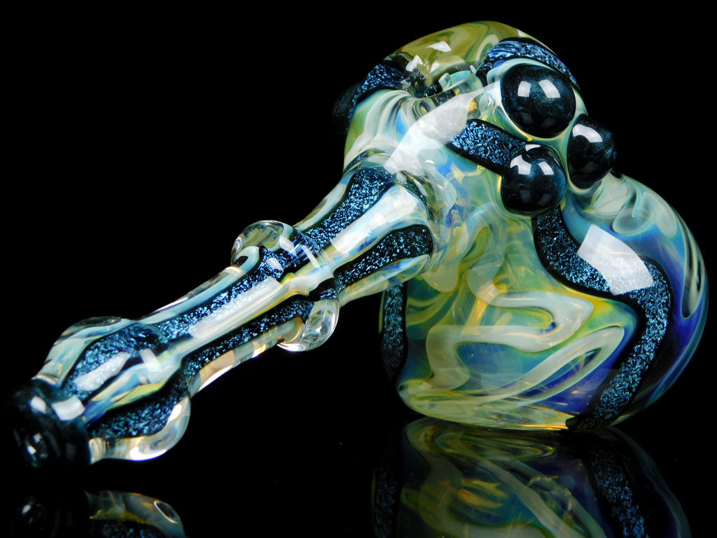 Dichroic Shroom Marble Glass Bubbler Smoking Pipe – VisceralAntagonisM