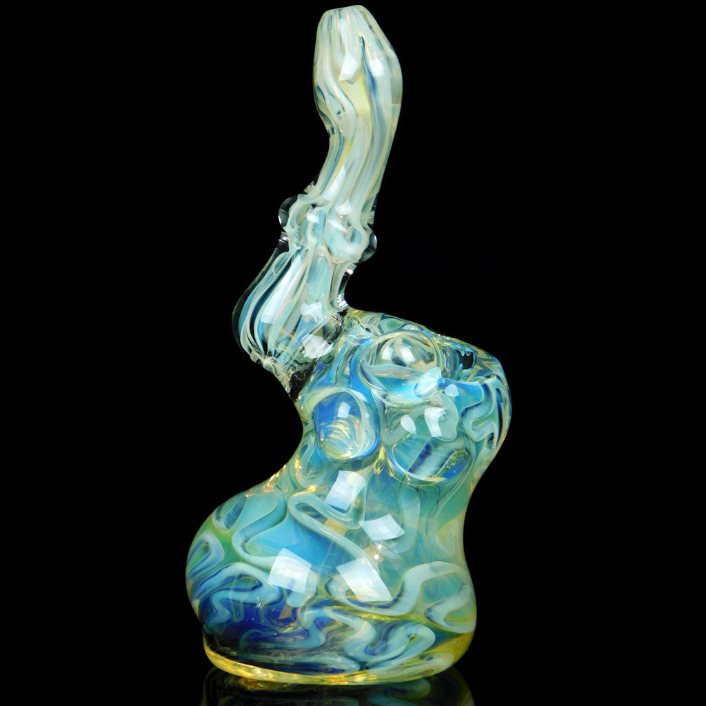 Dichroic Shroom Marble Glass Bubbler Smoking Pipe – VisceralAntagonisM