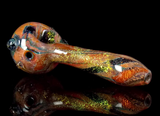 solid dichroic glitter golden dichro glass spoon pipe by VisceralAntagonisM