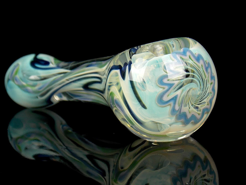 Silver Fume Glass Spoon Bowl Hand Blown Smoking Pipe – VisceralAntagonisM