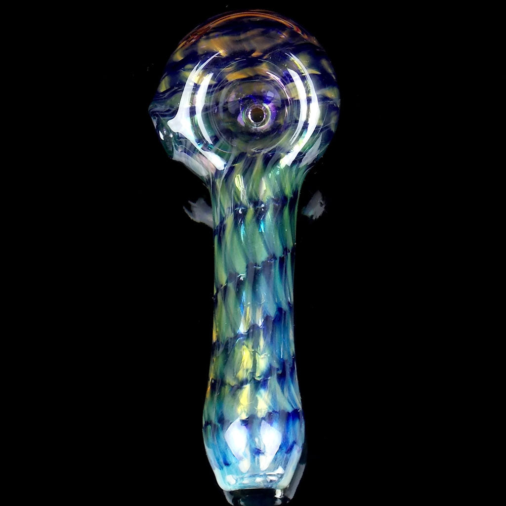 Blue Coil Pot Gold Fume Glass Smoking Pipe – VisceralAntagonisM