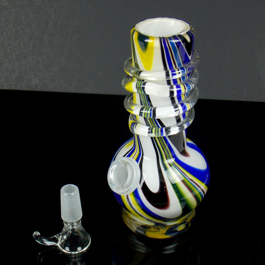 Micro - Mini Bong in Vetro - a Pipa - h 14 cm