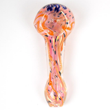 Inside Out Gold Fumed Pink and Orange Spoon Pipe