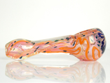 Inside Out Gold Fumed Pink and Orange Spoon Pipe