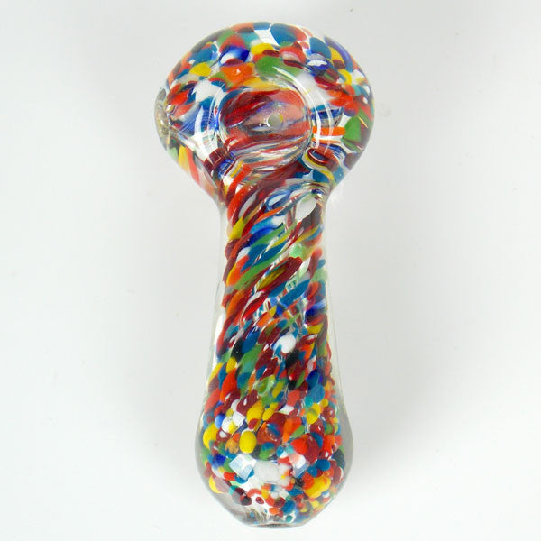 Rainbow Pipe 1 Glass Pipe Unique Chunky Colorful Smoking Bowl 